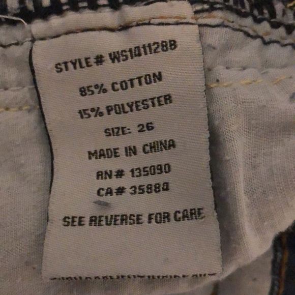 White Crow Denim Shorts with Tribal beading details 26 - Picture 9 of 12